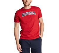 Nautica Men's Short Sleeve 100% Cotton Nautical Series Graphic Tee T-Shirt, Red/Red, XXL
