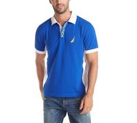Nautica Men's Short Sleeve Color Block Performance Pique Polo Shirt Polo Shirt (Pack of 1)