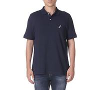 Nautica Men's Short Sleeve Cotton Pique Polo Shirt, Navy Solid, S