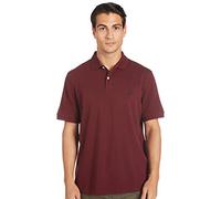 Nautica Men's Short Sleeve Cotton Pique Polo Shirt, Royal Burgundy Solid, Medium