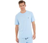 Nautica Men's Short Sleeve Crew Neck Soft Knit Sleep Tee - Blue - Large
