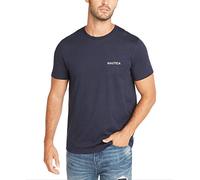 Nautica Men's Short Sleeve Crew Neck T-Shirt, Navy Solid, Medium