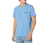 Nautica Men's Short Sleeve Crew Neck T-Shirt, Rivieria Blue Solid, XXXL