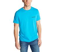 Nautica Men's Short Sleeve Solid Crew Neck T-Shirt Polo, Hawaiian Ocean, Large