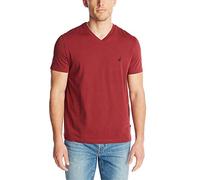 Nautica Men's Short Sleeve Solid Slim Fit V-Neck T-Shirt, Barolo, XXL
