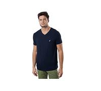 Nautica Men's Short Sleeve Solid Slim Fit V-Neck T-Shirt, Navy, S