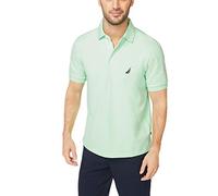 Nautica Men's Short Sleeve Solid Stretch Cotton Pique Polo Shirt, Ash Green, Medium