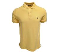 Nautica Mens Slim Fit Short Sleeve Solid Cotton Pique Polo Shirt (XX-Large, Aspen Gold), Aspen Gold, XXL