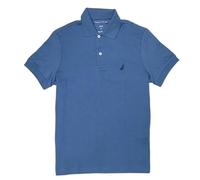 Nautica Men's Slim Fit Short Sleeve Solid Soft Cotton Polo Shirt, Union Blue, Large