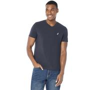 Nautica Men's Slim Fit Short Sleeve V-Neck Tee T-Shirt, Marine, XL