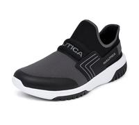 Nautica Men's Slip-On Sneakers - Casual Fashion Shoes for Walking, in Medium & Wide Widths, Black Charcoal Colnor, 9.5