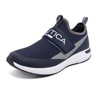 Nautica Men's Slip-On Sneakers - Casual Fashion Shoes for Walking, in Medium & Wide Widths, Navy Grey-dedao, 13 Wide