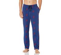 Nautica Men's Soft Woven 100% Cotton Elastic Waistband Sleep Pajama Pant Bottoms, Blue Lobster, M