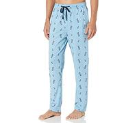 Nautica Men's Soft Woven 100% Cotton Elastic Waistband Sleep Pajama Pant Bottoms, Porthole Blue, M