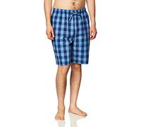 Nautica Men's Soft Woven 100% Cotton Elastic Waistband Sleep Pajama Short Top, Navy, L