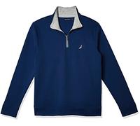Nautica Men's Solid 1/4 Zip Fleece Sweatshirt, Estate Blue, XL