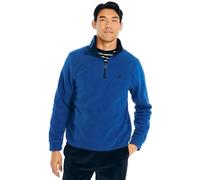 NAUTICA Men's Solid 1/4 Zip Fleece Sweatshirt, Limoges Blue., XXL