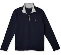 Nautica Men's Solid 1/4 Zip Fleece Sweatshirt, Navy, XL