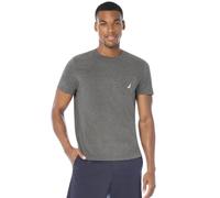 Nautica Men's Solid Crew Neck Short-Sleeve Pocket T-Shirt, Charcoal Heather (Light), XS