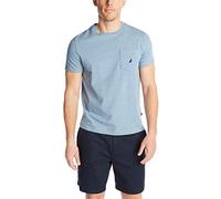 Nautica Men's Solid Crew Neck Short-Sleeve Pocket T-Shirt, Deep Anchor Heather, XL