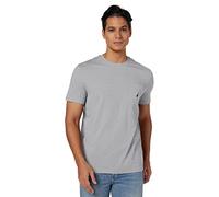 Nautica Men's Solid Crew Neck Short-Sleeve Pocket T-Shirt, Grey Heather, XL Tall