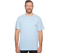 Nautica Men's Solid Crew Neck Short Sleeve Pocket T-Shirt, Noon Blue, Large Tall