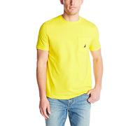 Nautica Men's Solid Crew Neck Short Sleeve Pocket T-Shirt, Zest, S