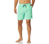 Nautica Men's Solid Quick Dry Classic Logo Swim-Trunk, Mint Spring (Dark), Medium