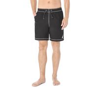 Nautica Men's Solid Quick Dry Classic Logo Swim-Trunk, True Black, X-Large