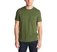 Nautica Men's Solides T-Shirt Rundhalsausschnitt, Kurzärmelig und mit Tasche, Pine Forest, S