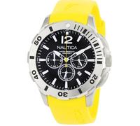 Nautica Men's Sport N16566G Yellow Resin Quartz Watch with Black Dial