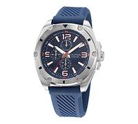 Nautica Men's Stainless Steel Quartz Silicone Strap, Blue, 22 Casual Watch (Model: NAPTCS224)