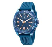Nautica Men's Tin Can Bay Blue Silicone Strap Watch (Model: NAPTCF201), Blue