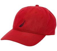 Nautica Men's Twill 6-Panel Cap,Deck Red,One Size