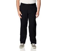 Nautica Men's Twill Flat-Front Business Casual Pants, True Black, 44W x 30L