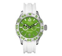 Nautica Men's Watch A16617G - Analogue Quartz - Green Dial - White Silicone Bracelet