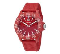 Nautica Men's NAPWVF305 Wavemakers Red Wheat PU Fiber Strap Watch, Red, Modern