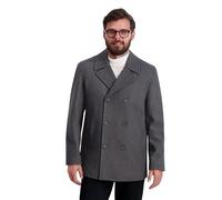 Nautica Men's Wool Blend Peacoat - Double-Breasted Winter Coat, Regular, Big & Tall Sizes, Charcoal, 5XL Plus Tall