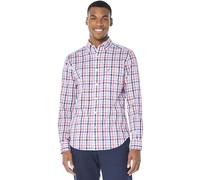 Nautica Men's Wrinkle Resistant Long Sleeve Button Front Shirt, Dreamy Coral, Medium