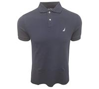 Nautica mensSlim Fit Short Sleeve Solid Soft Cotton Polo Shirt Short Sleeves Polo Shirt - Blue - Medium