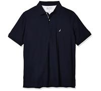 Nautica Men's Classic Fit Short Sleeve Solid Performance Deck Polo Shirt, Navy, 4X-Large Tall