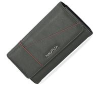 Nautica Money Manager RFID Slim and Small Wallet for Women - Credit Card Holder with Coin Purse and Zipper Wallet, Women's Clutch Organizer, Olive, One Size