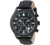 Nautica N18685G BFD 105 Stainless Steel Watch with Black Cloth Band