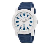 Nautica N83 Men's N83 Ayia Triada Blue Wheat PU Fibre Strap Watch (Model: NAPATF201), White/Blue