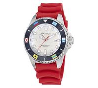 Nautica NCT SEA Dive Men's Red Silicone Strap Watch (Model: NAPSDS601)