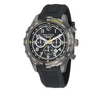 Nautica NST Men's Black Silicone Strap Watch (Model: NAPNSS601)
