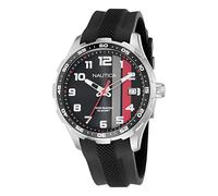 Nautica NST Men's Black Silicone Strap Watch (Model: NAPNSS607)