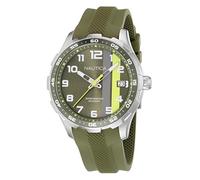 Nautica NST Men's Green Silicone Strap Watch (Model: NAPNSS606)