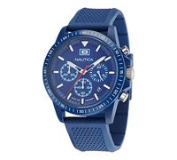 Nautica Men's NAPNOF3S7 One Blue Wheat PU Fiber Strap Watch, Blue, Modern