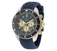 Nautica One Men's Watch, Blue/Gold/Silver, Contemporary